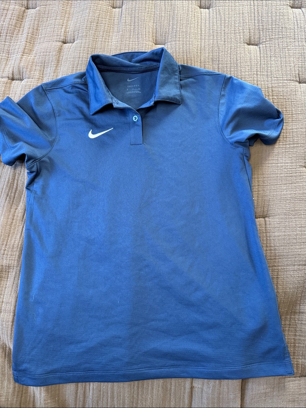 Nike Royal Blue Polo with White Swoosh